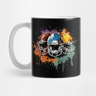 American Football – Helmet Grunge Splash Design Mug